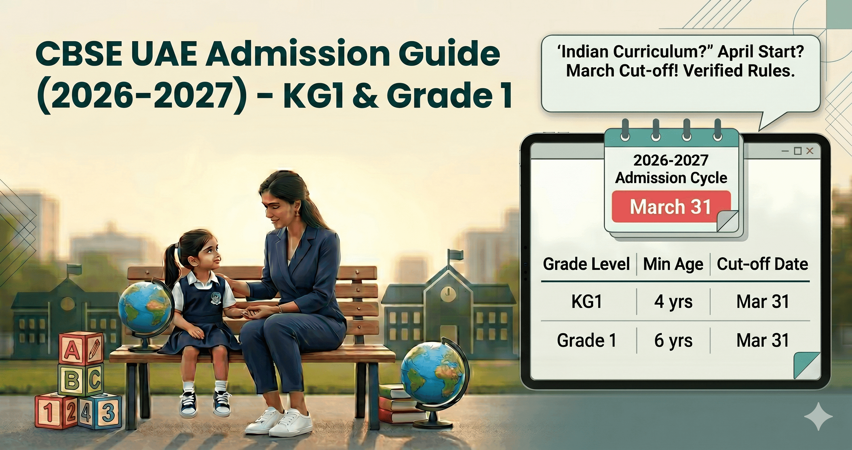 CBSE School Admission Age Criteria in UAE (2026-2027) Guide